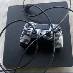 ps4 with camo controller and hdmi cables no stick drift ps4 slim 1 tb (1000 gb) 