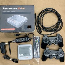 Super Console X-pro Home Gaming System Vintage Games Classic Gaming 80+ Emulators Roms SD CARD 256 GB Memory Sega Genesis Nintendo Atari Gameboy