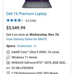Dell 16 Premium Laptop