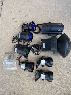 DJ Party Light Lot.  Chauvet Pinspots, ADJ Vertigo Tri LED & Mini Moon
