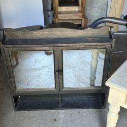 Black Vanity With Mirror & Medicine Cabinet 