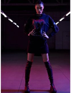 Hot Topic The Batman Tech Hoodie Dress Xs