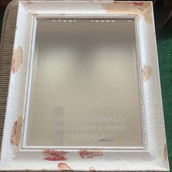 Beautiful Wooden Mirror With Scripture Etched