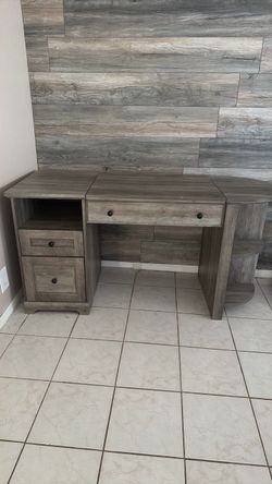 Lift-Top Wood Desk with Drawers