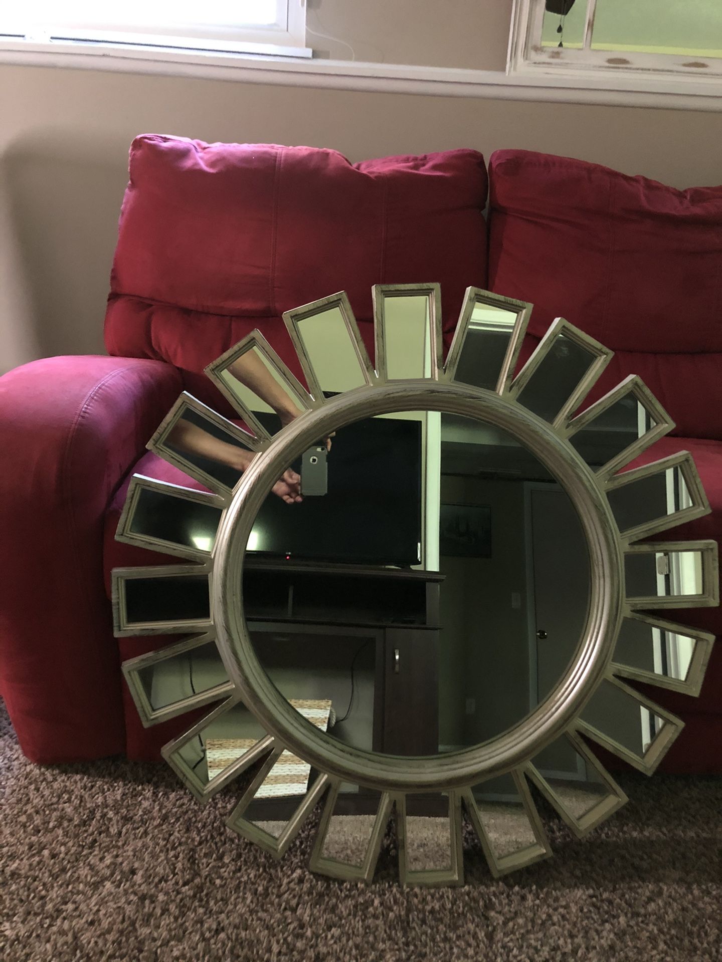 Wall hanging mirror