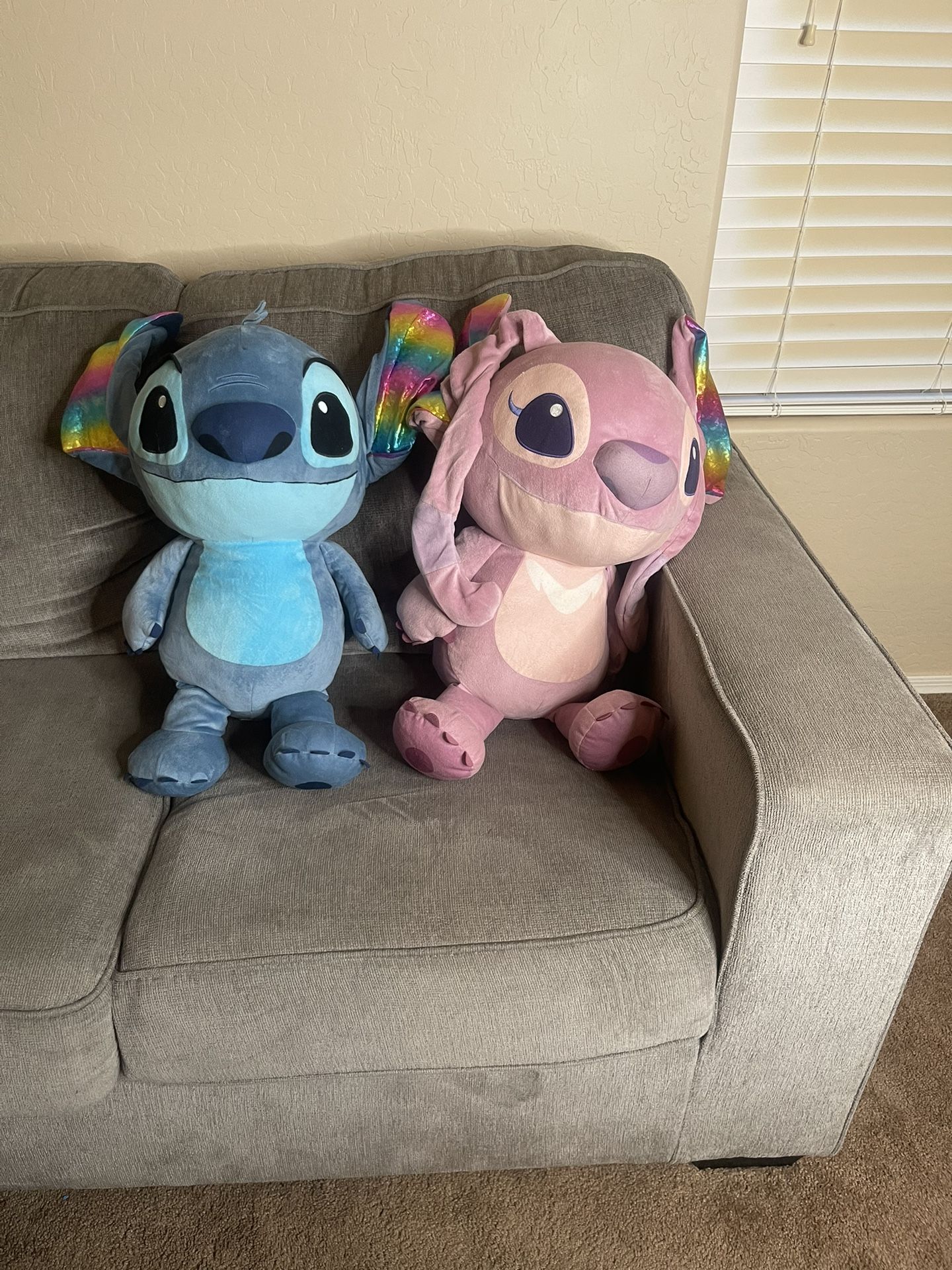 Stitch And Angel Plushies