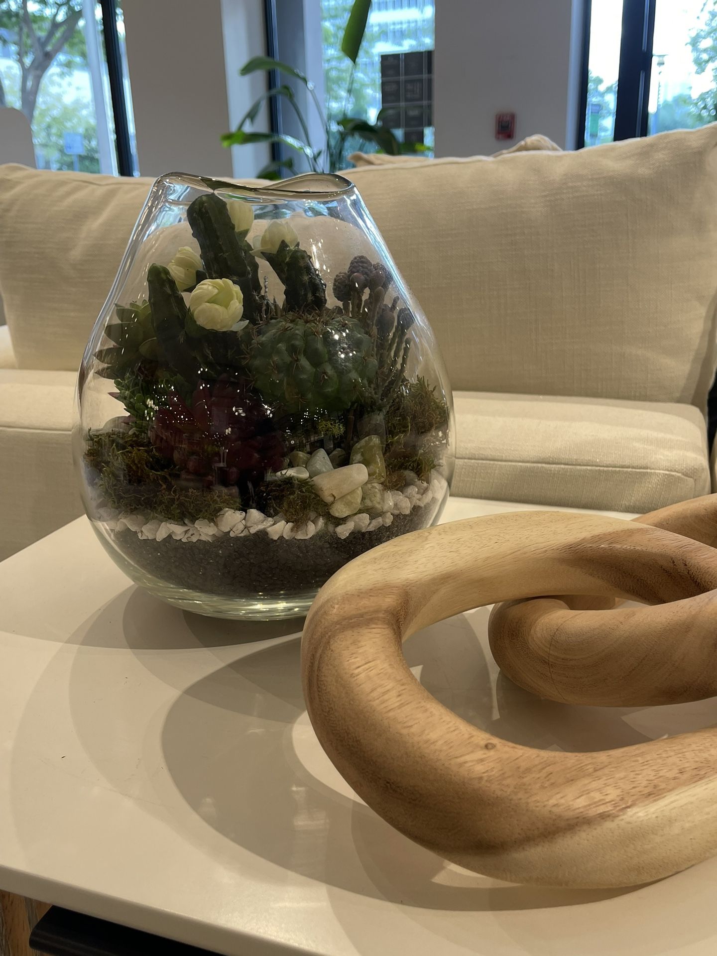 Succulent Faux Terrarium