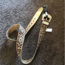 Kathy van Zeeland leopard brand new belt size large L Valentines Gift