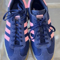 Adidas Gazelle Navy/Pink Platform Sneakers, Women's Size 8 