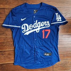 Dodgers Shohei Ohtani #17 blue stitched jersey