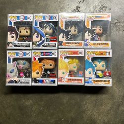 Anime Funko Pops Demon Slayer, Bleach, Dragon Ball Z