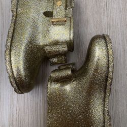 Mini Melissa Rain Boots With Bow Size 10 Glitter Shoes Kids Footwear