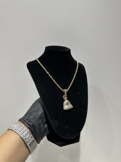Diamond money bag pendant