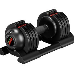 29-123 Adjustable Dumbbell, 22lb/44lb/52lb Dumbbell Set with Tray for Workout Strength Training Fitness, Adjustable 