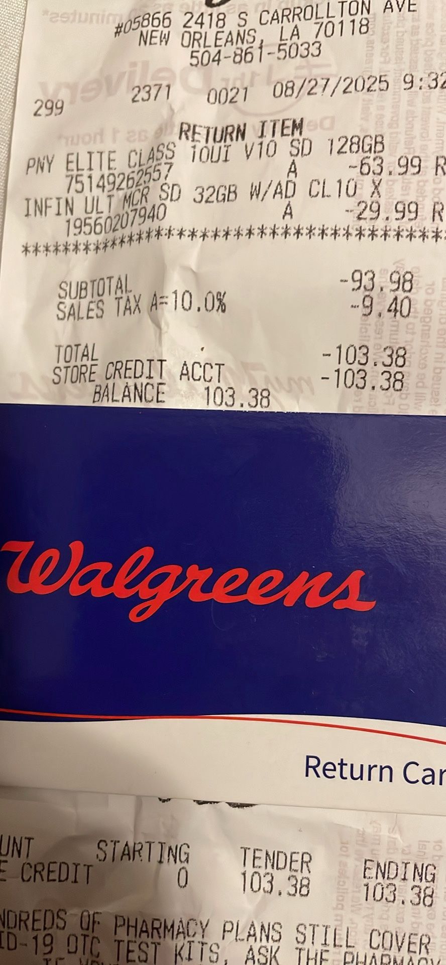 Walgreens Gift Card