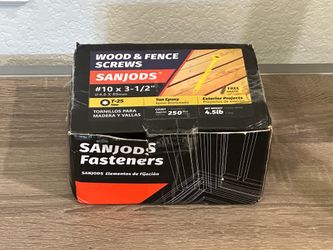 New Box of 250 Wood and Fence Screws 3 1/2 inch, #10
