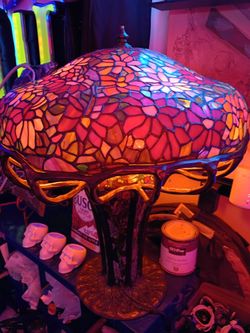 Tiffany and company glass top table lamp