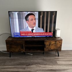 TV stand barstool and TV