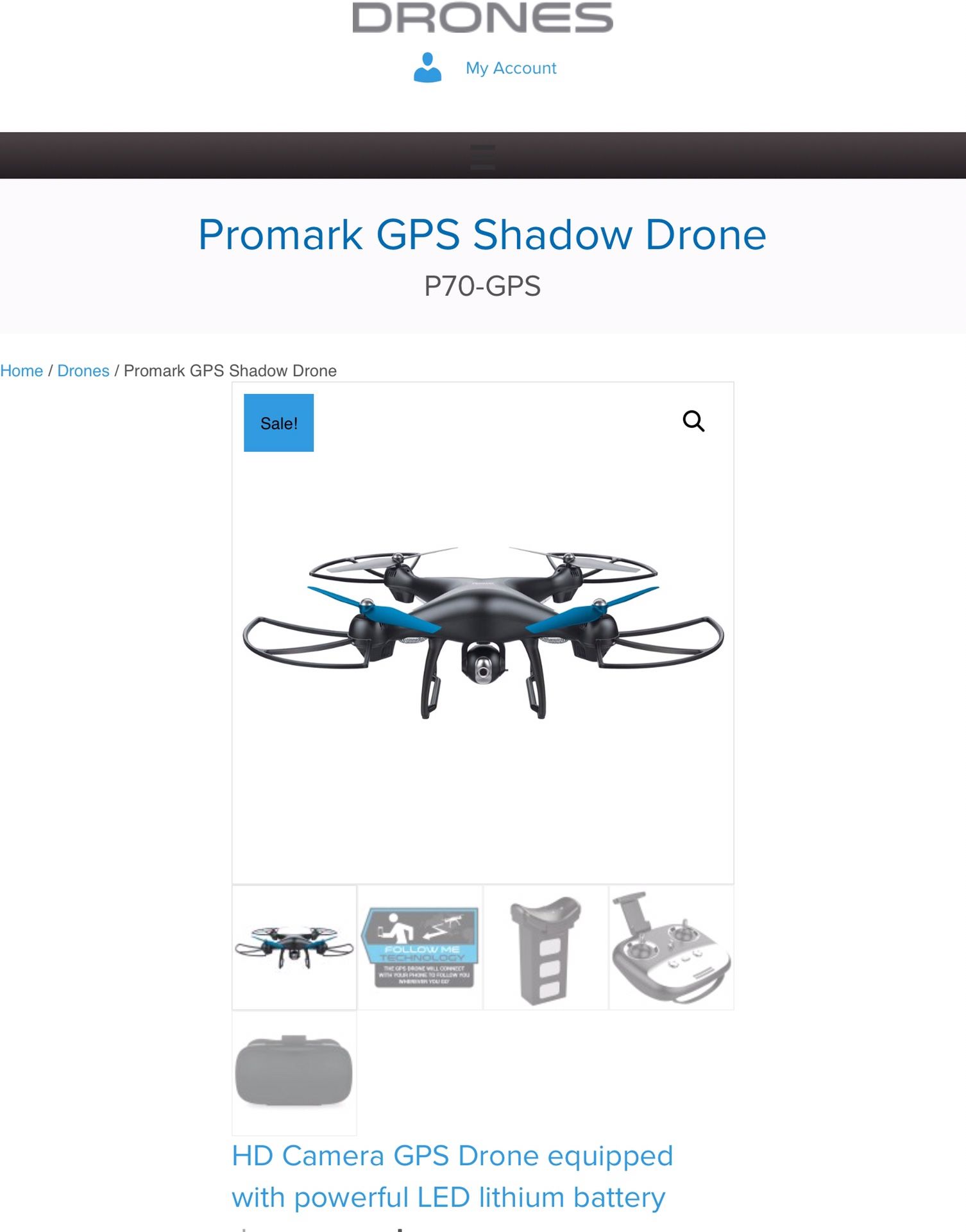 GPS Drone with Virtual Reality Goggles