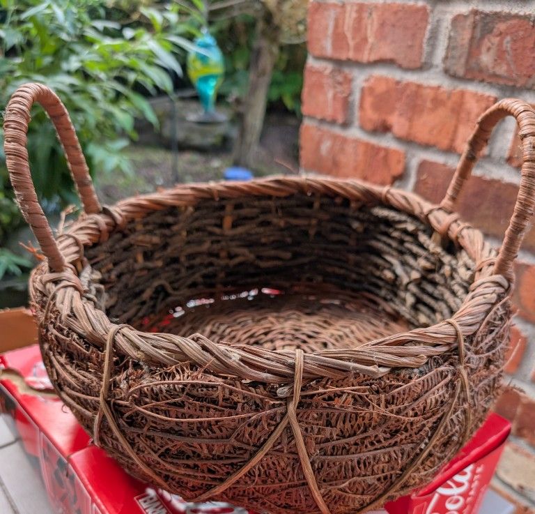 Woven Basket With Handles