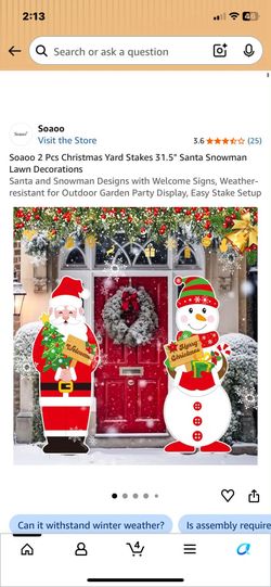 Wooden Christmas Porch Leaners