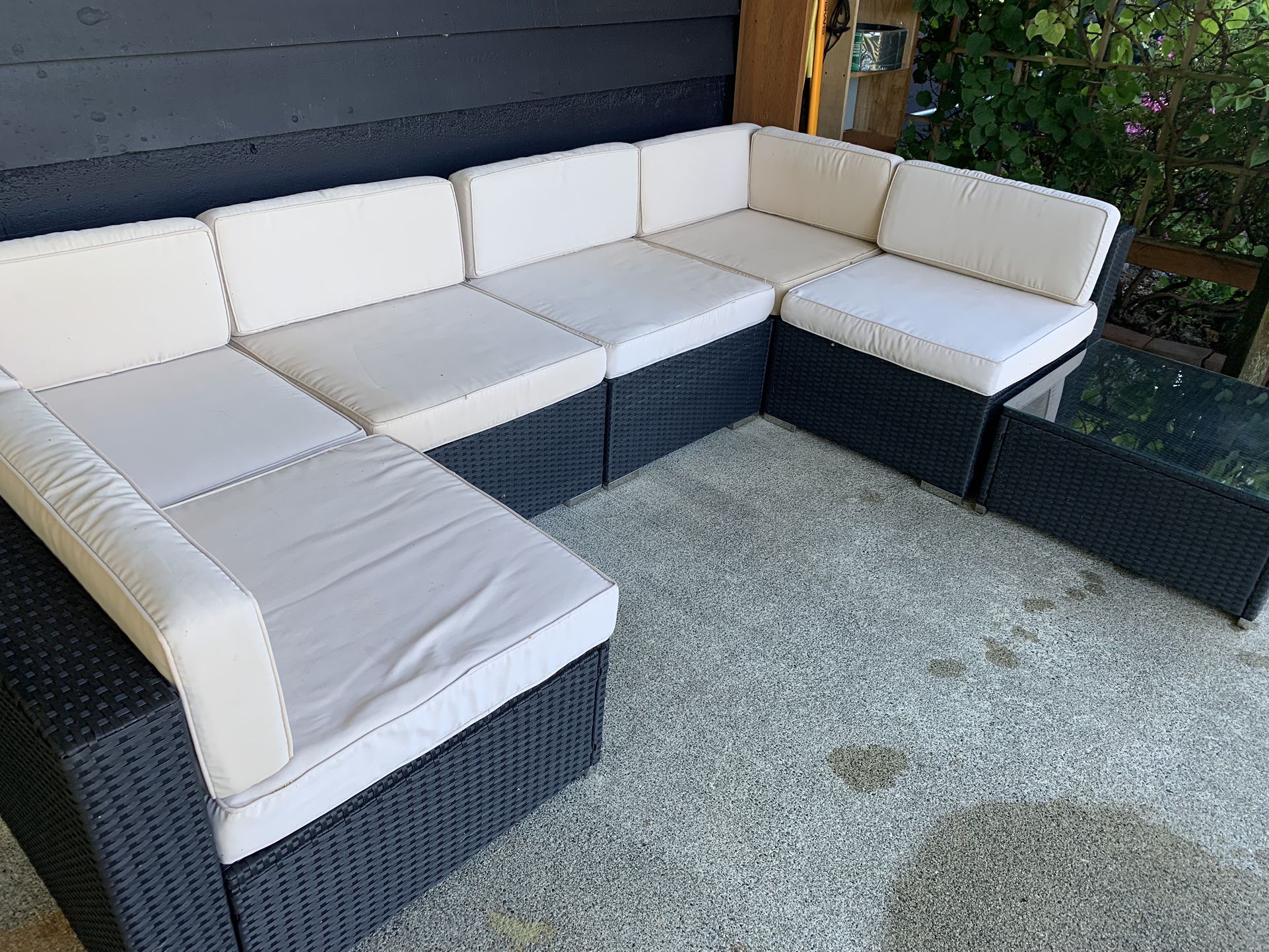 Pending Patio Set Chairs Table Lounge With Cushions