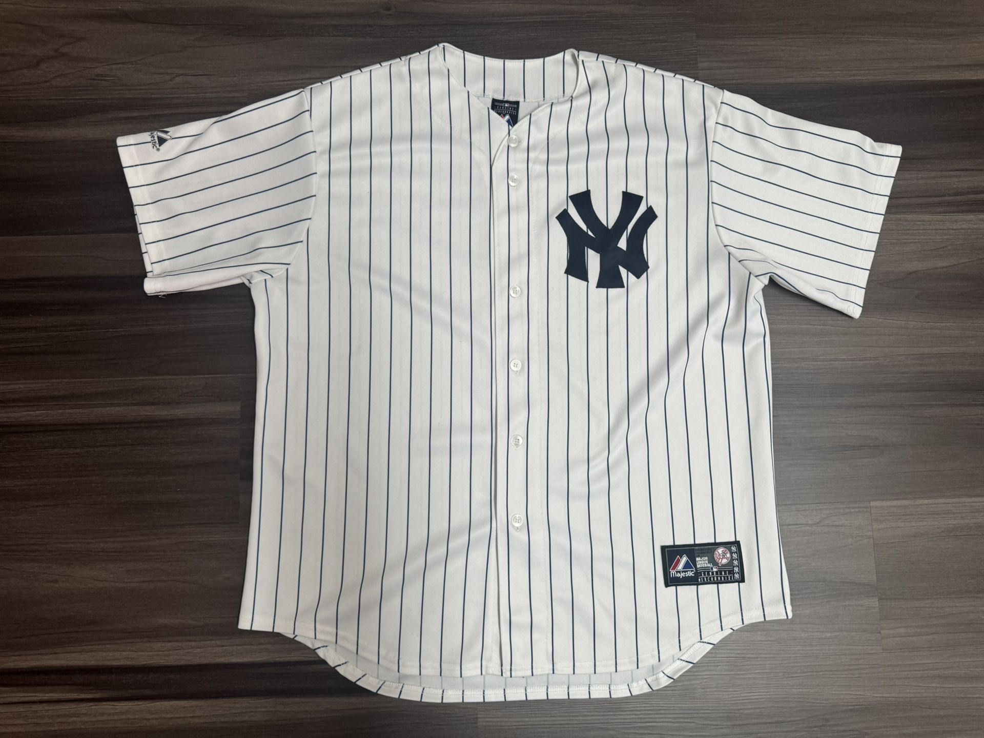Majestic New York Yankees Classic Pinstripe Genuine Merchandise Jersey Men's XL 