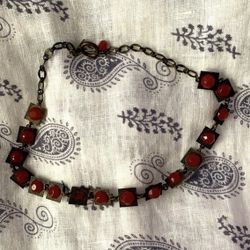 Beaded Red Necklace