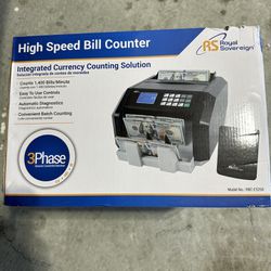 Royal Sovereign High Speed Money Counting Machine, with UV, MG, IR Counterfeit Bill Detector & Value Counting (RBC-ES250)