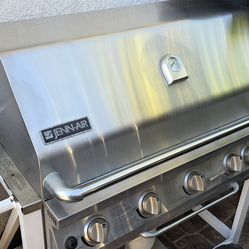 Jennifer stainless steel BBQ 36"" portable card and tank