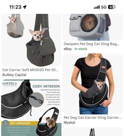 Pet Sling Carrier - Carefully Sized for Teacup & Toy Breed Puppies & Cats (Under 6lb) - Soft Pouch for Small Dogs,