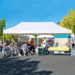 20x10 Pop Up Canopy Tent Portable  (White)