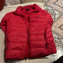 Red Polo Puffer Jacket 