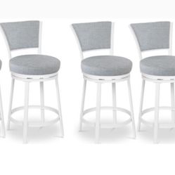 Bar Stools Set of 4, 25 Inch Metal Counter Height Bar Chairs, (1)