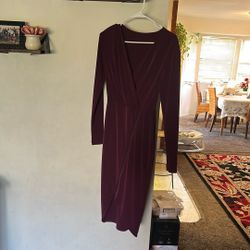Burgundy Wine Color Dress