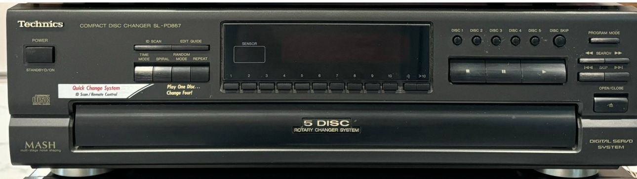 TECHNICS SL-PD867 MULTI DISC 5 CD PLAYER CHANGER WITH REMOTE