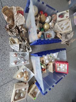 Vintage collectible holiday ornaments