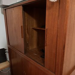 Solid Wood Stackable Storage Cabinet