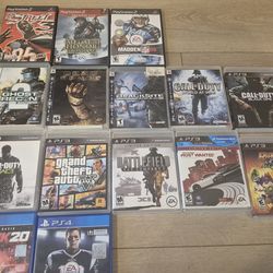 PlayStation PS2/PS3/PS4 15 Game Disc Lot with Original Cases