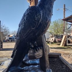 Concrete Raven Statue