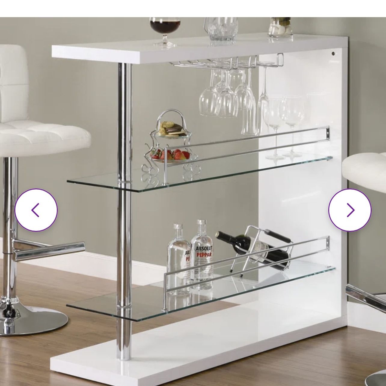 Kwesi Rectangular 2 Shelf Bar Unit