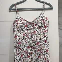 Ivory Flowered Dress