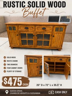🌿Solid Oak Buffet – Gorgeous Storage Piece