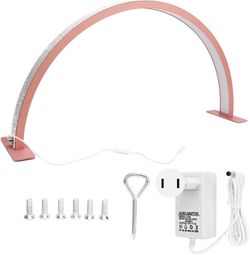 Diamond Encrusted Half Moon Nail Table Lamp 30” LED Desktop Light Beauty Fill Lighting