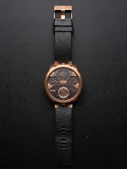 Diesel Machinus 4-Time Zone Watch (DZ-7380) – Rose Gold / Black
