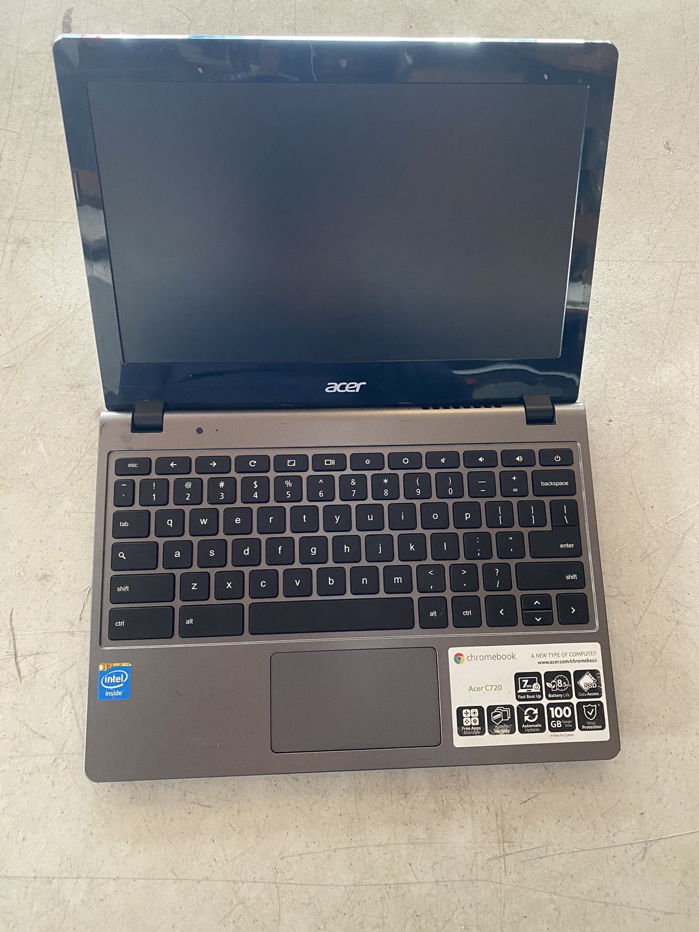 Chrome Acer Laptop 