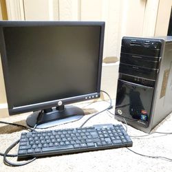 Hp Pavilion Desktop Computer With Dell Monitor And Keyboard Windows 7
