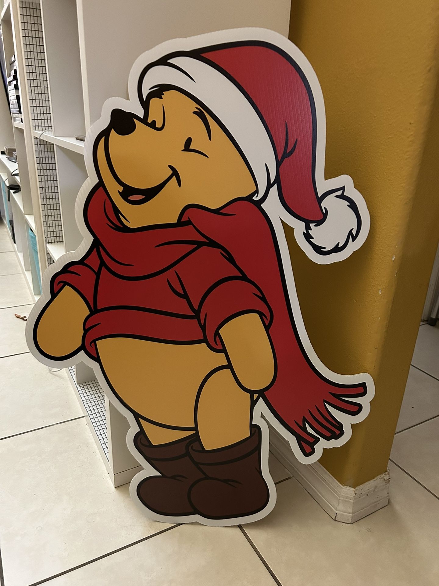 Winnie Pooh Christmas Yard Sign
