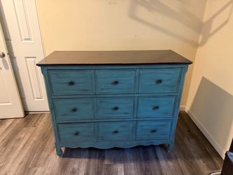 Distressed Teal 3-Drawer Dresser – $150 OBO
