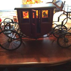 Byers Choice Cherry Wood Coach